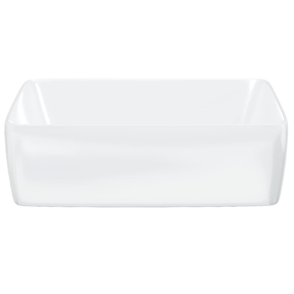 Wash Basin White 48x37x13 cm Ceramic Rectangle - Bend