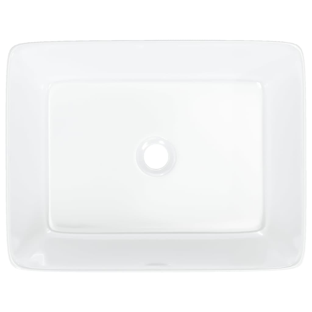 Wash Basin White 48x37x13 cm Ceramic Rectangle - Bend