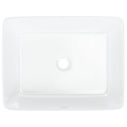 Wash Basin White 48x37x13 cm Ceramic Rectangle - Bend