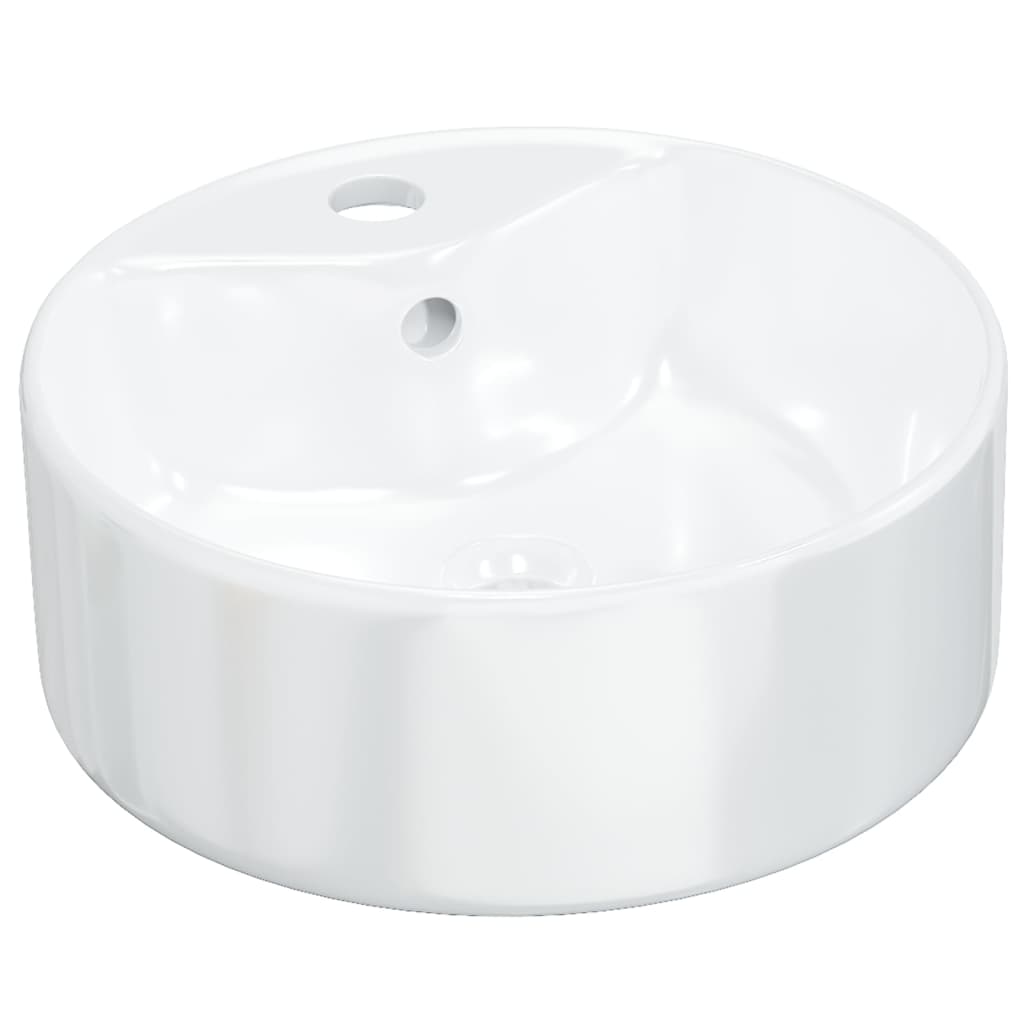 Wash Basin White 40x14.5 cm Ceramic Round - Bend