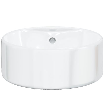 Wash Basin White 40x14.5 cm Ceramic Round - Bend