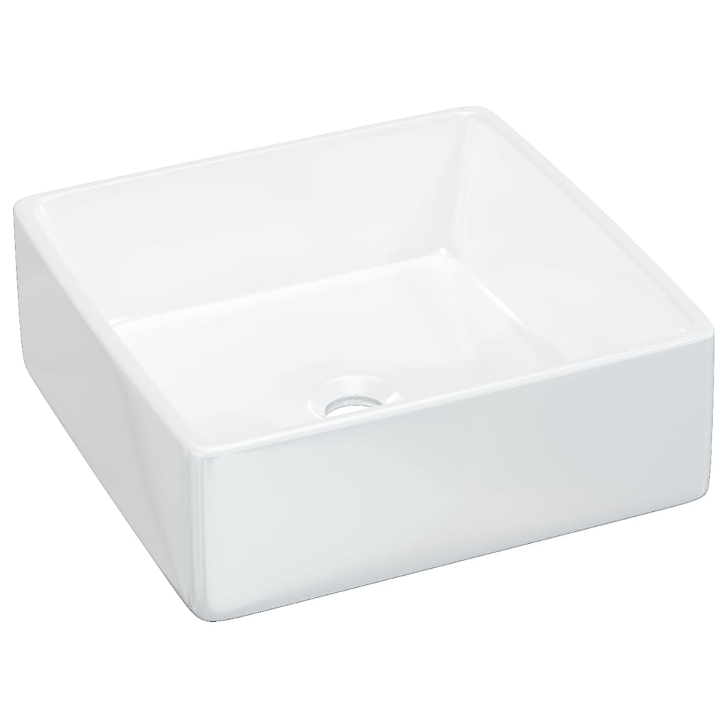 Wash Basin White 37x37x13 cm Ceramic Square - Bend