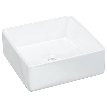 Wash Basin White 37x37x13 cm Ceramic Square - Bend