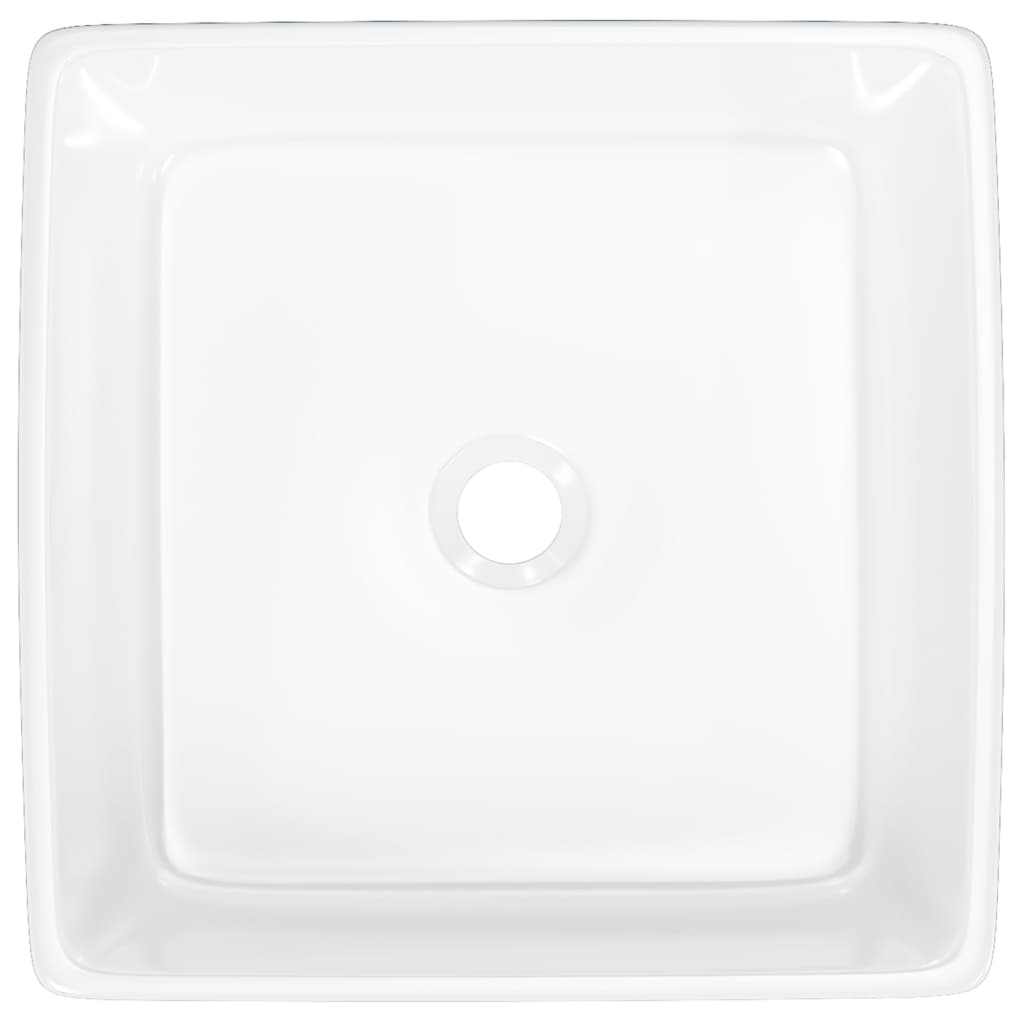 Wash Basin White 37x37x13 cm Ceramic Square - Bend