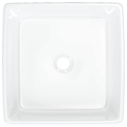 Wash Basin White 37x37x13 cm Ceramic Square - Bend