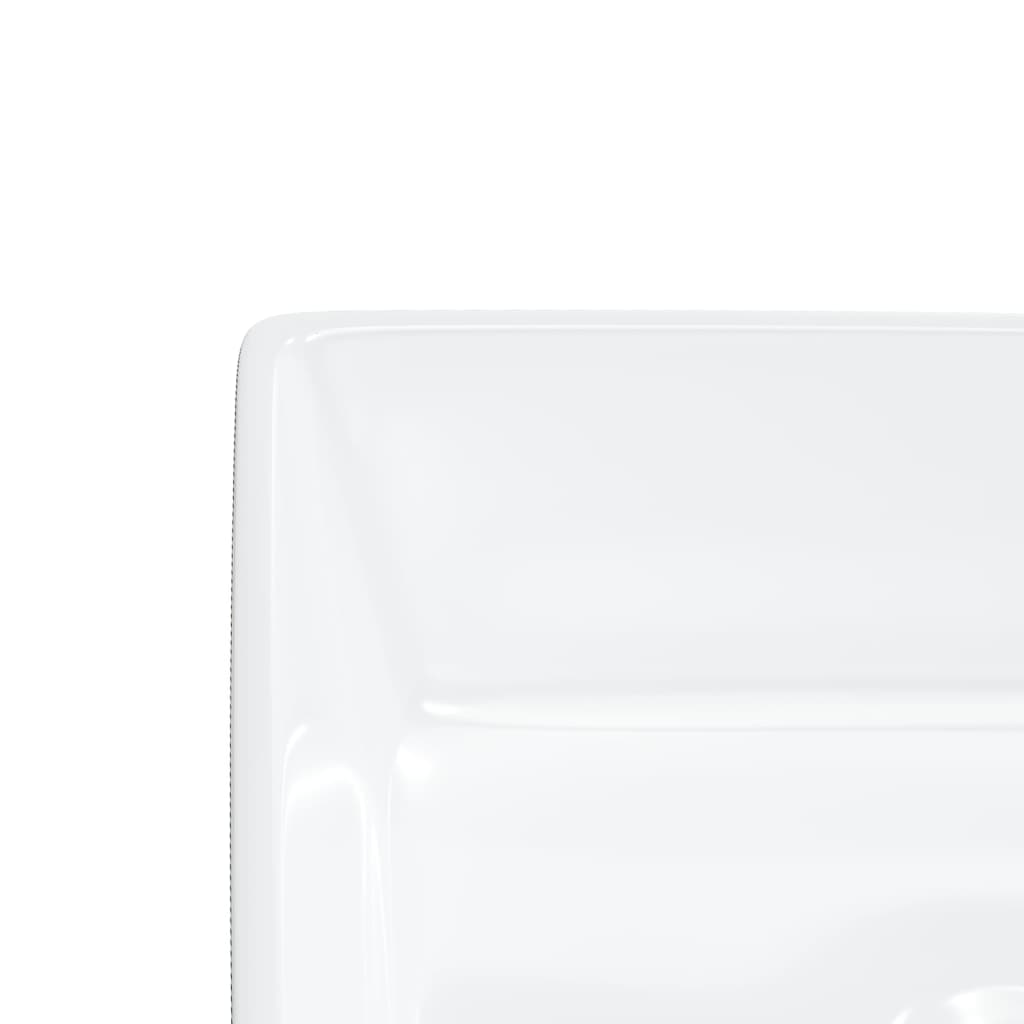 Wash Basin White 37x37x13 cm Ceramic Square - Bend