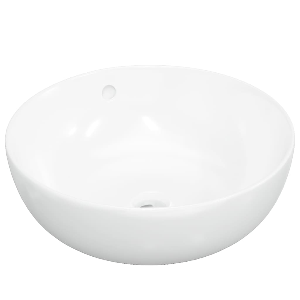 Wash Basin White 44x17 cm Ceramic Round - Bend