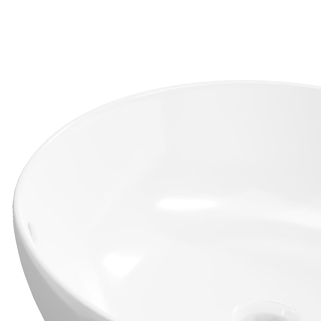 Wash Basin White 44x17 cm Ceramic Round - Bend