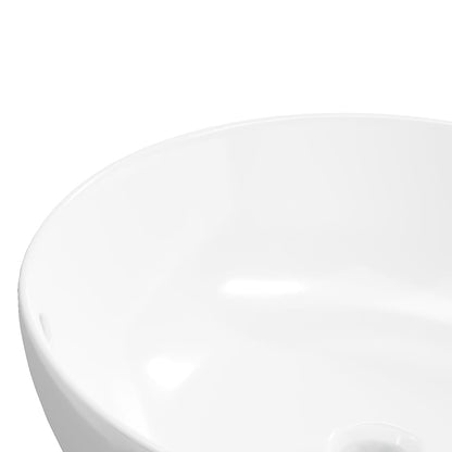 Wash Basin White 44x17 cm Ceramic Round - Bend