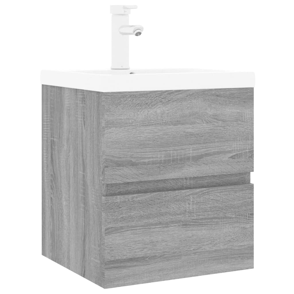 Sink Cabinet with Built-in Basin Grey Sonoma Engineered Wood - Bend