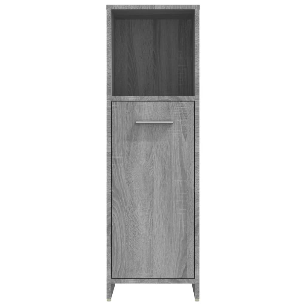 Bathroom Cabinet Grey Sonoma 30x30x95 cm Engineered Wood