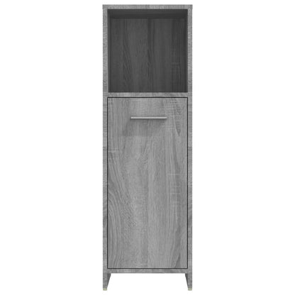 Bathroom Cabinet Grey Sonoma 30x30x95 cm Engineered Wood