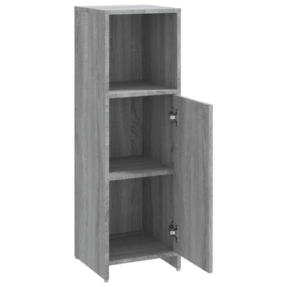 Bathroom Cabinet Grey Sonoma 30x30x95 cm Engineered Wood