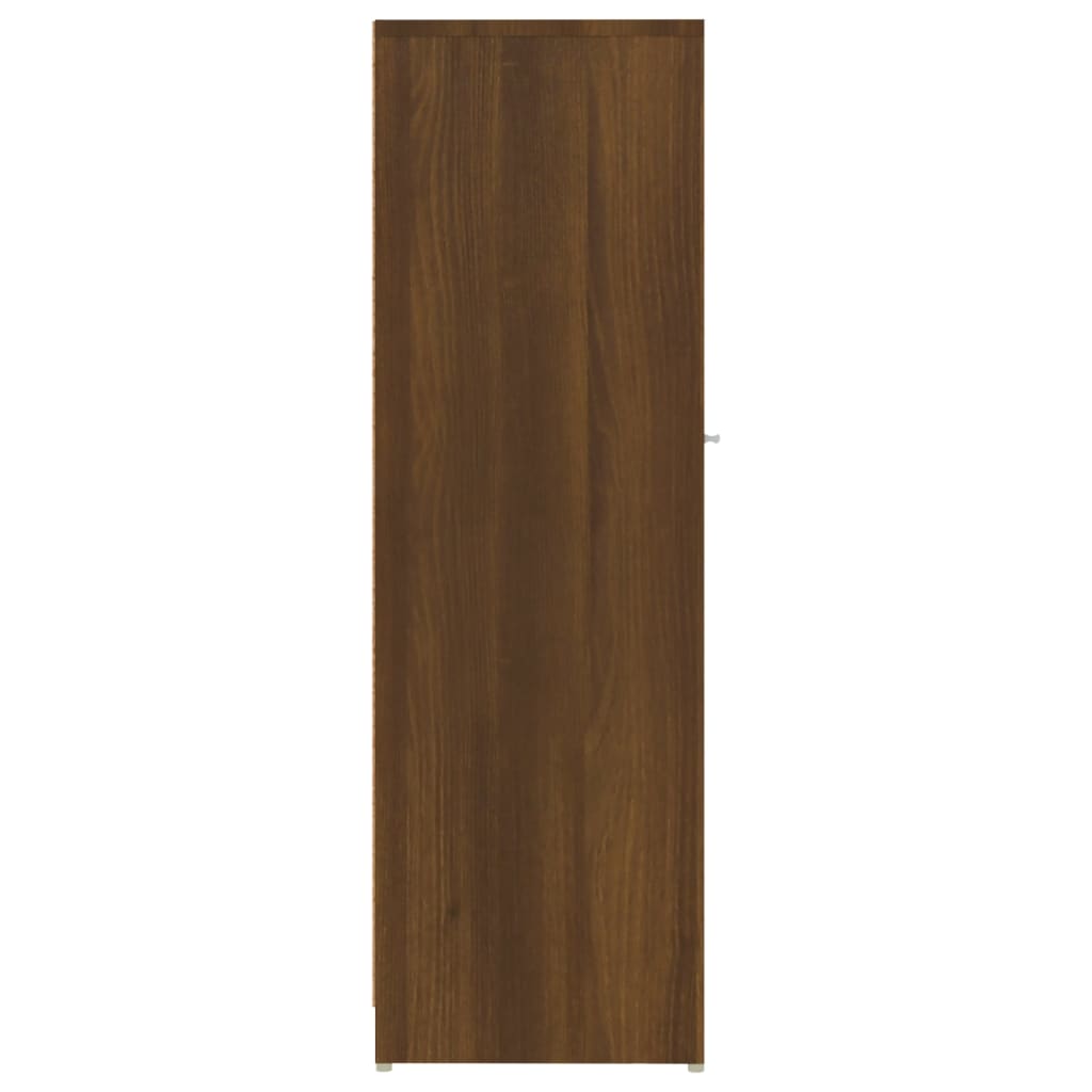 Bathroom Cabinet Brown Oak 30x30x95 cm Engineered Wood