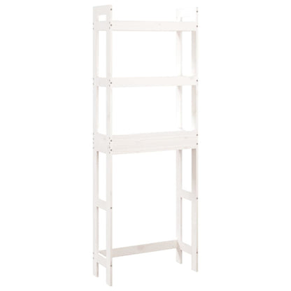 Toilet Rack White 63x26x171 cm Solid Wood Pine - Bend