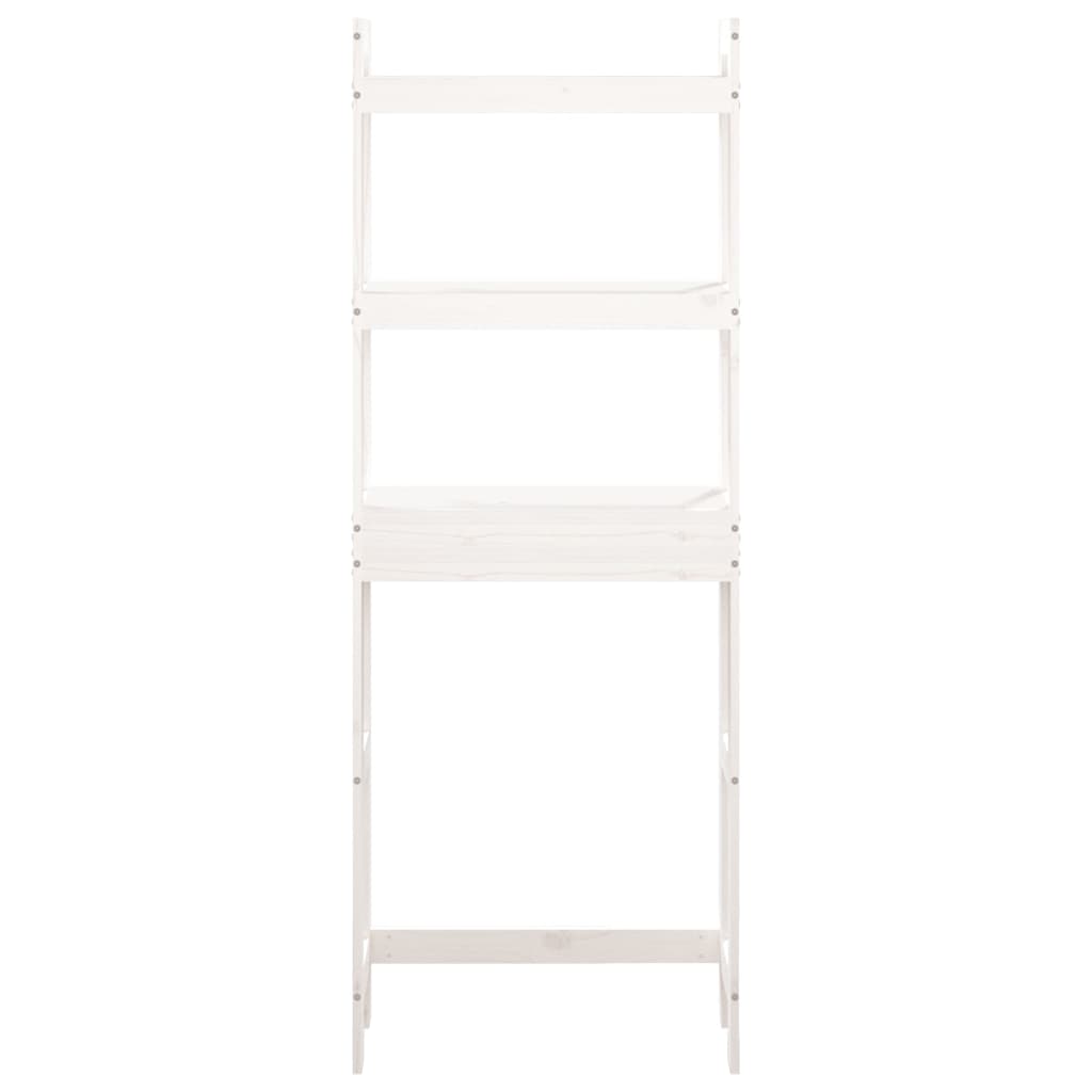 Toilet Rack White 63x26x171 cm Solid Wood Pine - Bend