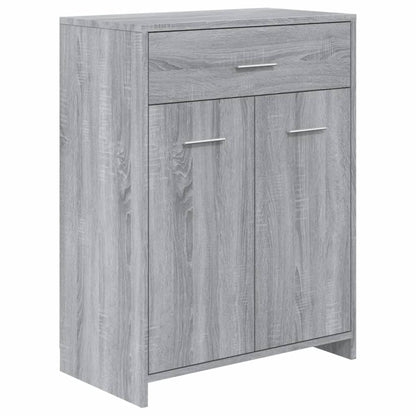 4 Piece Bathroom Furniture Set Grey Sonoma Engineered Wood