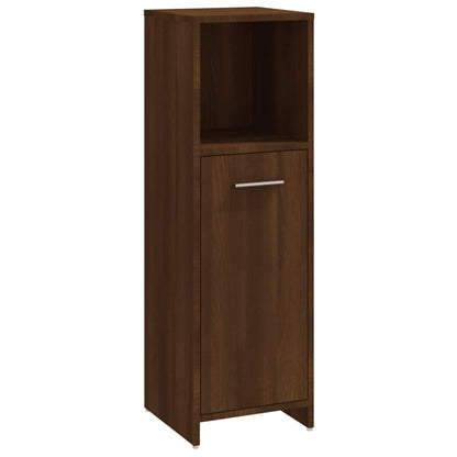 4 Piece Bathroom Furniture Set Brown Oak Engineered Wood