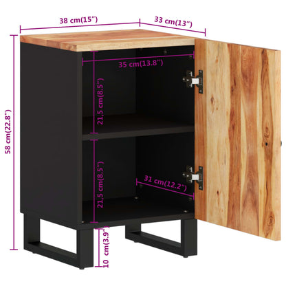 Bathroom Cabinet 38x33x58 cm Solid Wood Acacia