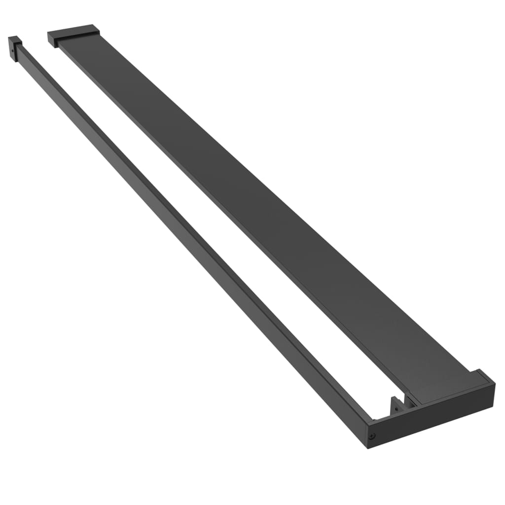 Shower Shelf for Walk-in Shower Wall Black Aluminium