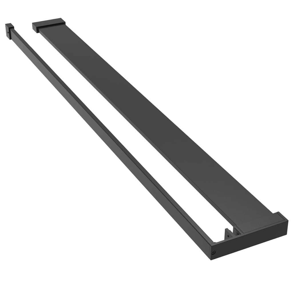 Shower Shelf for Walk-in Shower Wall Black Aluminium