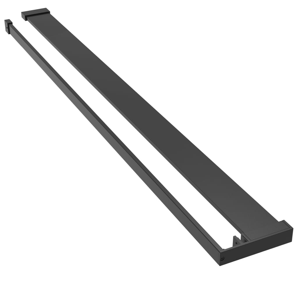 Shower Shelf for Walk-in Shower Wall Black Aluminium