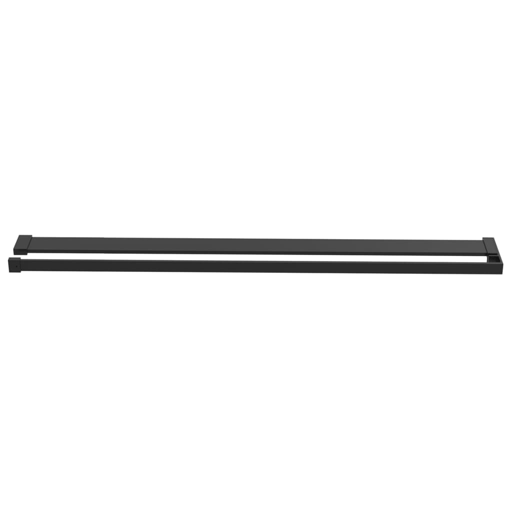 Shower Shelf for Walk-in Shower Wall Black Aluminium