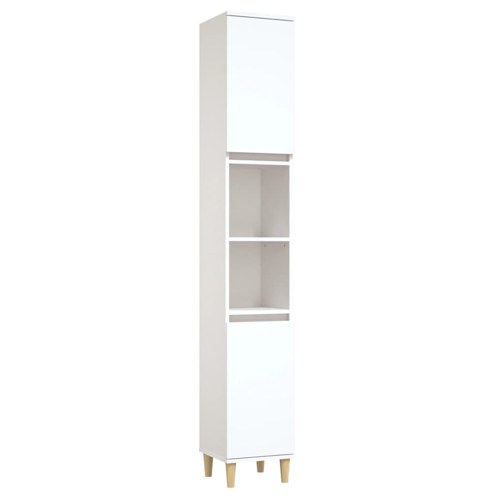 Bathroom Cabinet White 30x30x190 cm Engineered Wood - Bend