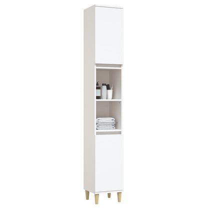 Bathroom Cabinet White 30x30x190 cm Engineered Wood - Bend