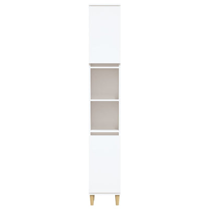 Bathroom Cabinet White 30x30x190 cm Engineered Wood - Bend