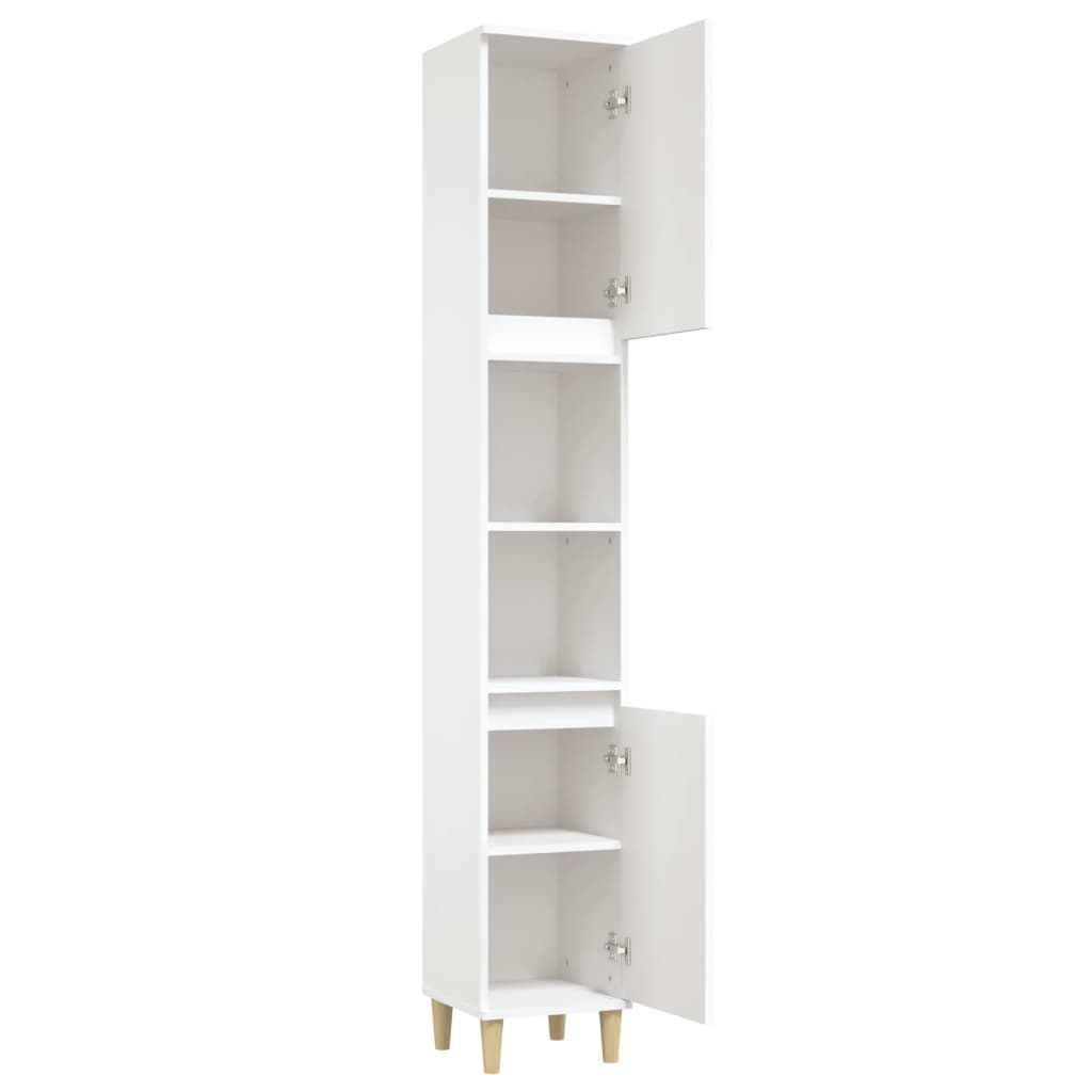 Bathroom Cabinet White 30x30x190 cm Engineered Wood - Bend