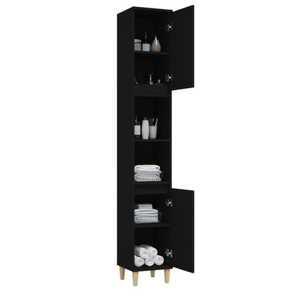 Modern Black Bathroom Storage Cabinet - Bend