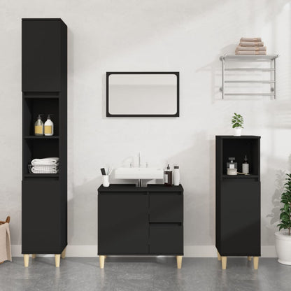 Modern Black Bathroom Storage Cabinet - Bend