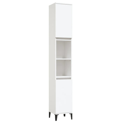 Bathroom Cabinet White 30x30x190 cm Engineered Wood - Bend