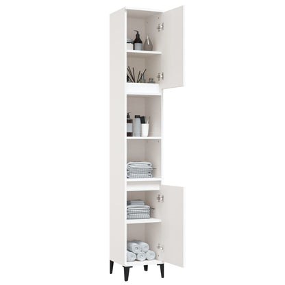 Bathroom Cabinet White 30x30x190 cm Engineered Wood - Bend