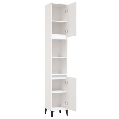 Bathroom Cabinet White 30x30x190 cm Engineered Wood - Bend