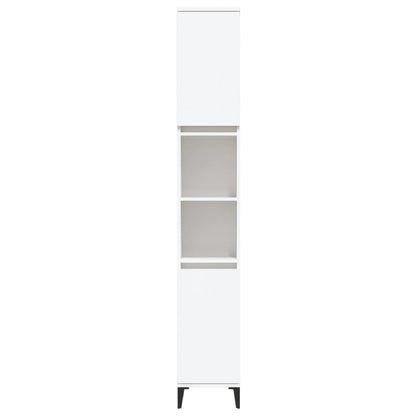 Bathroom Cabinet White 30x30x190 cm Engineered Wood - Bend