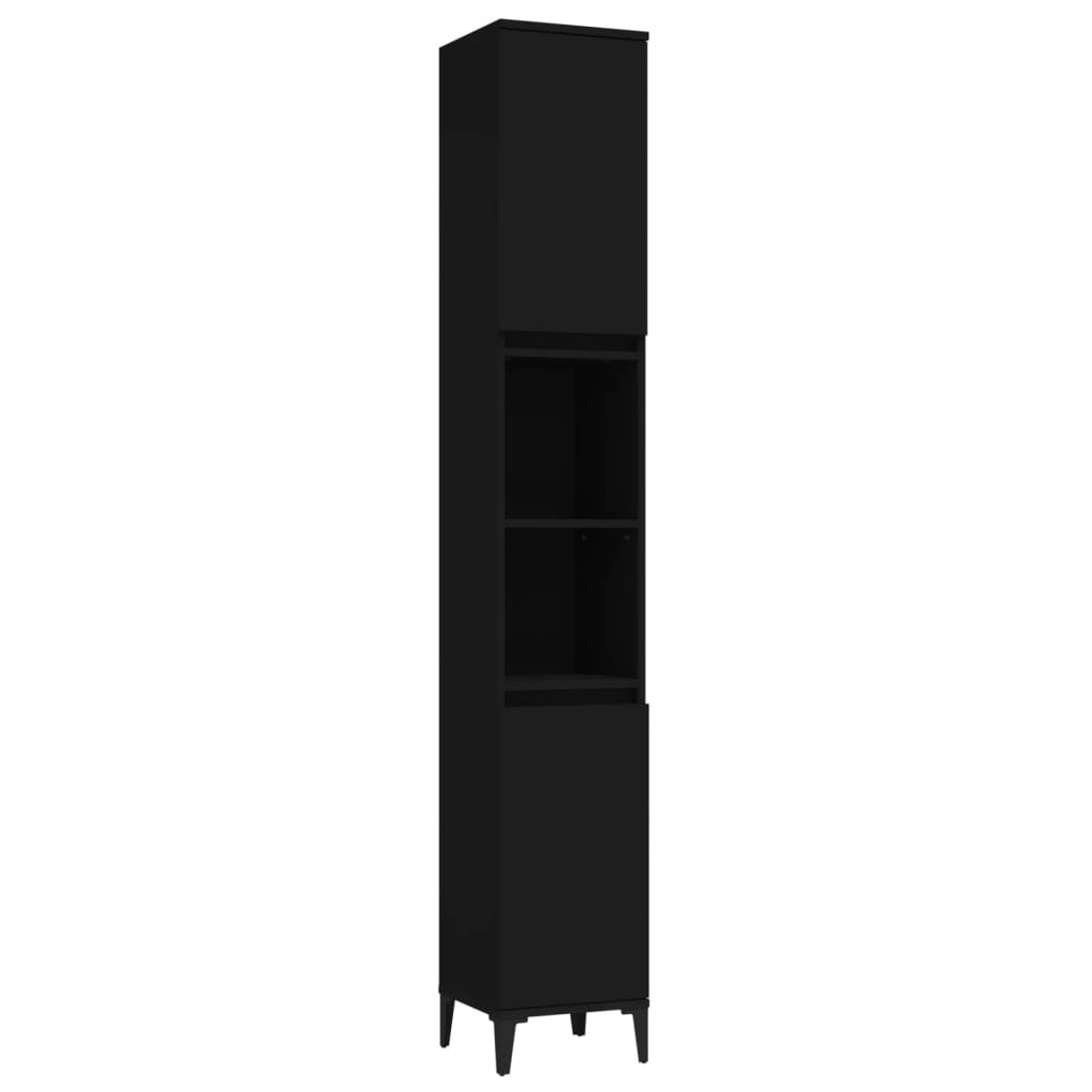 Modern Black Bathroom Storage Cabinet - Bend