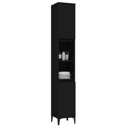 Modern Black Bathroom Storage Cabinet - Bend