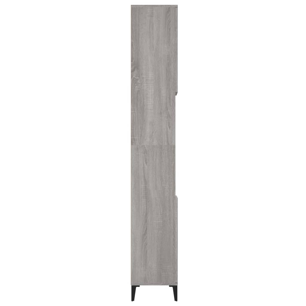 Bathroom Cabinet Grey Sonoma 30x30x190 cm Engineered Wood - Bend