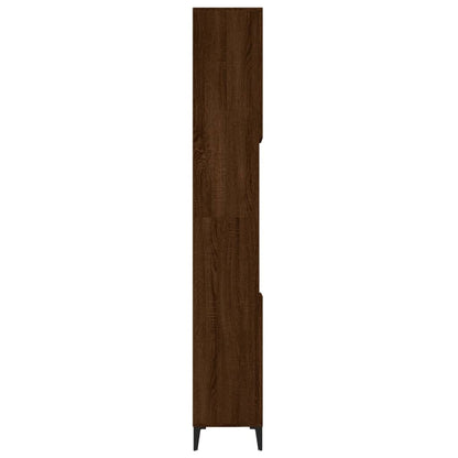 Bathroom Cabinet Brown Oak 30x30x190 cm Engineered Wood