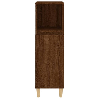 Bathroom Cabinet Brown Oak 30x30x100 cm Engineered Wood