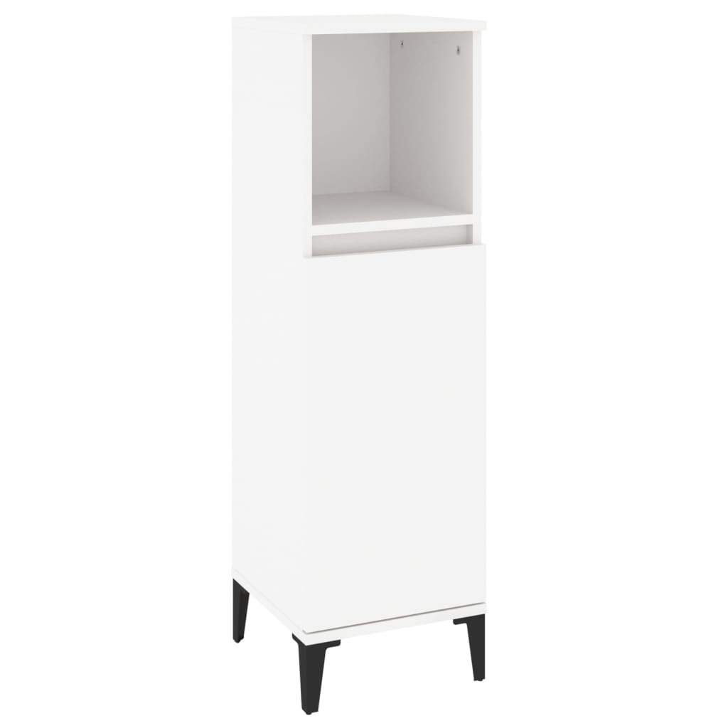 Bathroom Cabinet White 30x30x100 cm Engineered Wood - Bend