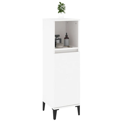 Bathroom Cabinet White 30x30x100 cm Engineered Wood - Bend