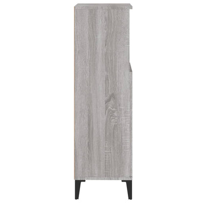 Bathroom Cabinet Grey Sonoma 30x30x100 cm Engineered Wood - Bend