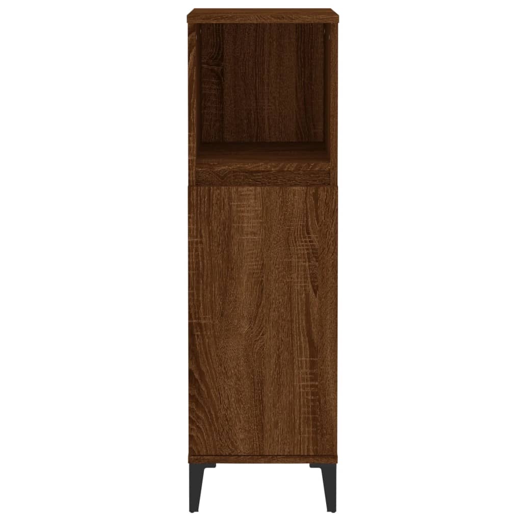 Bathroom Storage Cabinet in Brown Oak Finish - Bend