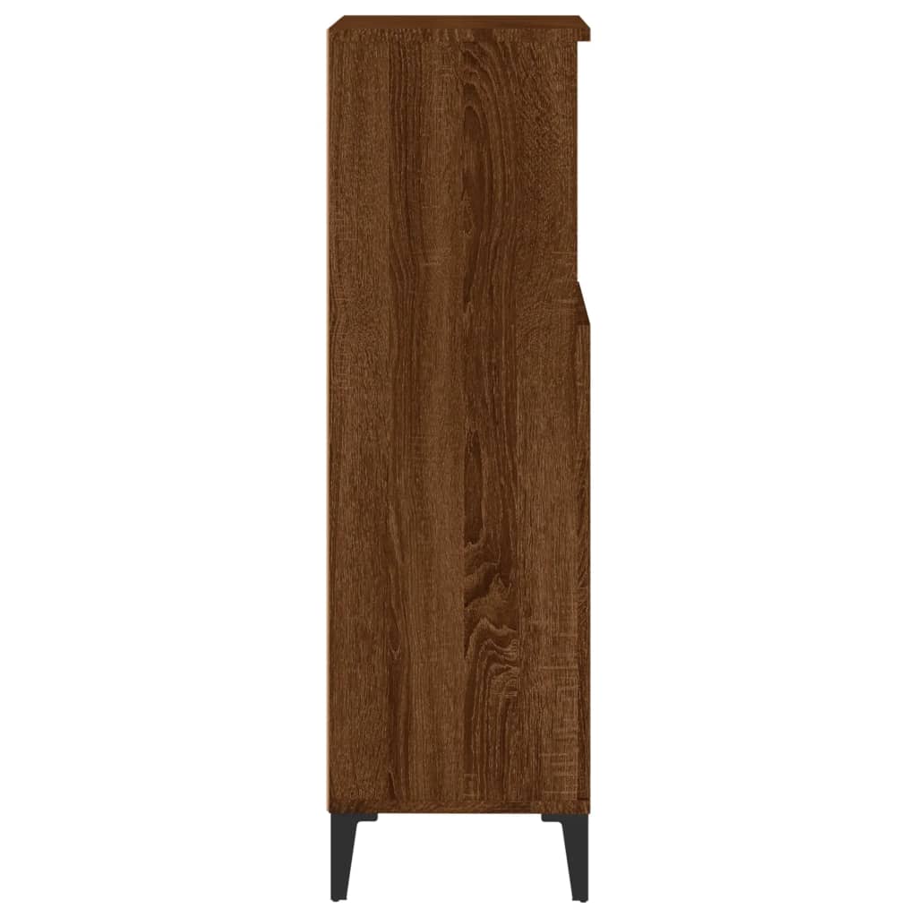 Bathroom Storage Cabinet in Brown Oak Finish - Bend