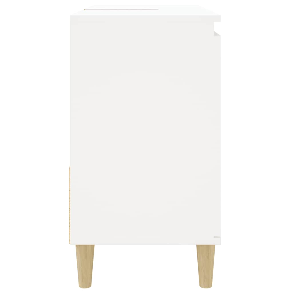 Bathroom Cabinet White 65x33x60 cm Engineered Wood