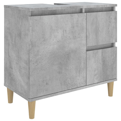 Bathroom Cabinet Concrete Grey 65x33x60 cm Engineered Wood - Bend