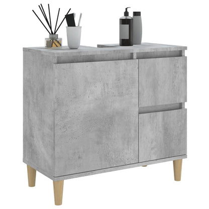 Bathroom Cabinet Concrete Grey 65x33x60 cm Engineered Wood - Bend